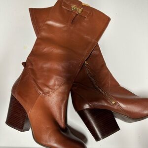 Nine West Tan Heeled Boots